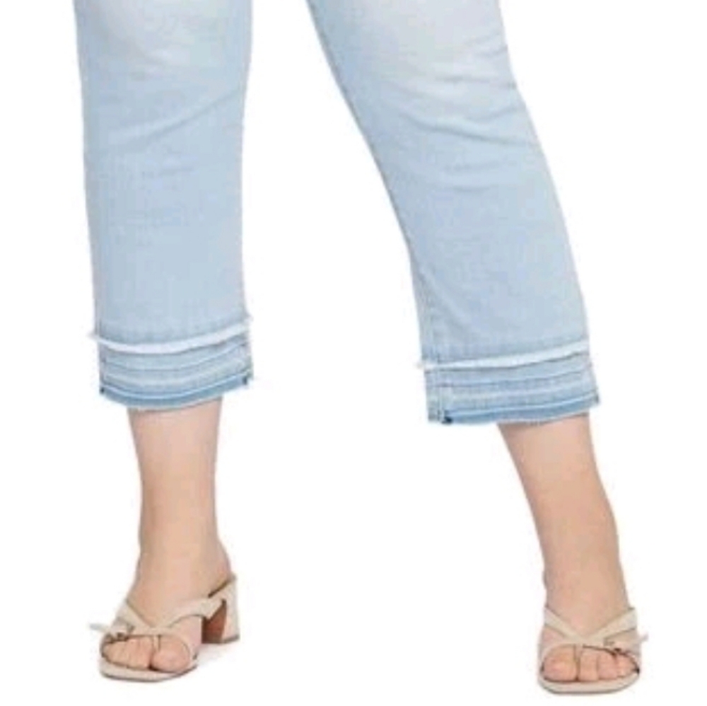NYDJ Womens Jeans Size 22W Oceanfront Blue Marilyn Straight Release Hem New - Picture 5 of 9